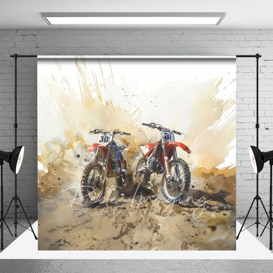 Lofaris Abstract Dirt Sand Motorcycle Sports Photo Backdrop