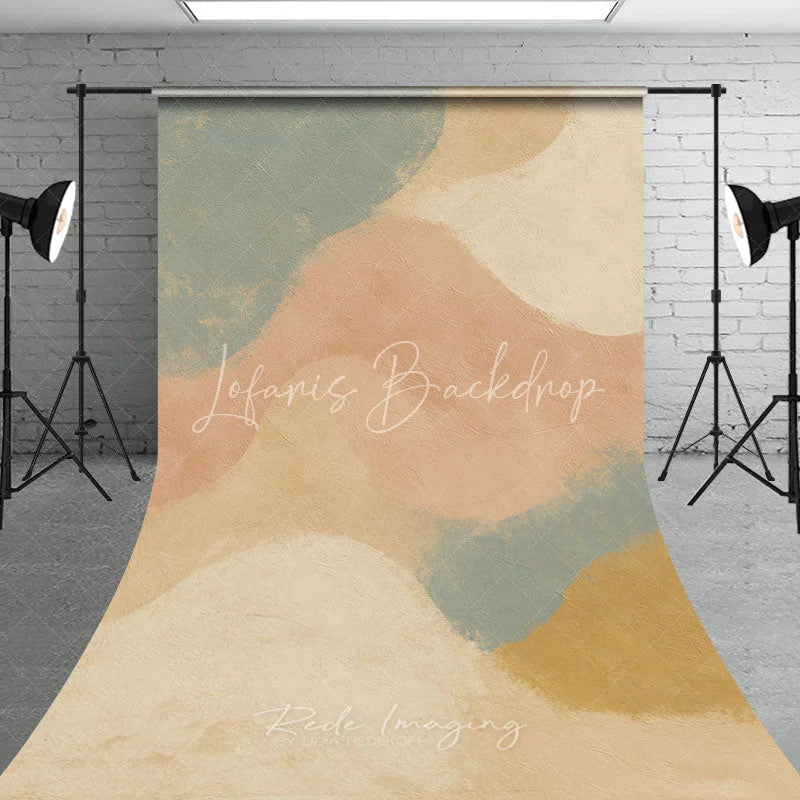 Lofaris Abstract Earth Tone Sweep Backdrop Minimalist Modern Art Party Decor Soft Textured Neutral Background