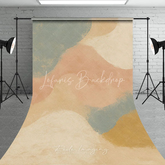 Lofaris Abstract Earth Tone Sweep Backdrop Minimalist Modern Art Party Decor Soft Textured Neutral Background