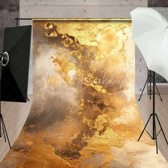 Lofaris Abstract Gold Foil Texture Backdrop Brown and White Cloud Luxury Photography Background