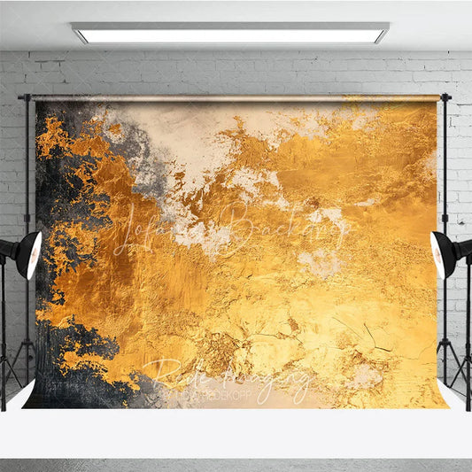 Lofaris Abstract Gold Texture Photography Backdrop Elegant Black and Grey Artistic Studio Decor