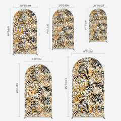 Lofaris Abstract Leopard Zebra Print Birthday Arch Backdrop