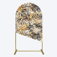 Lofaris Abstract Leopard Zebra Print Birthday Arch Backdrop
