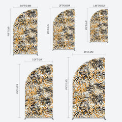 Lofaris Abstract Leopard Zebra Print Birthday Half Moon Arch Backdrop