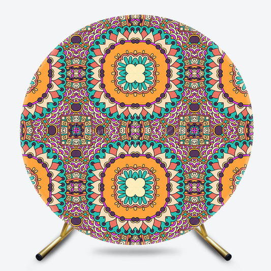 Lofaris Abstract Mandala Floral Round Ethiopian Backdrop
