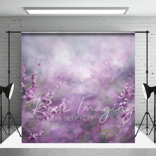 Lofaris Abstract Misty Elagant Purple Lavender Photo Backdrop
