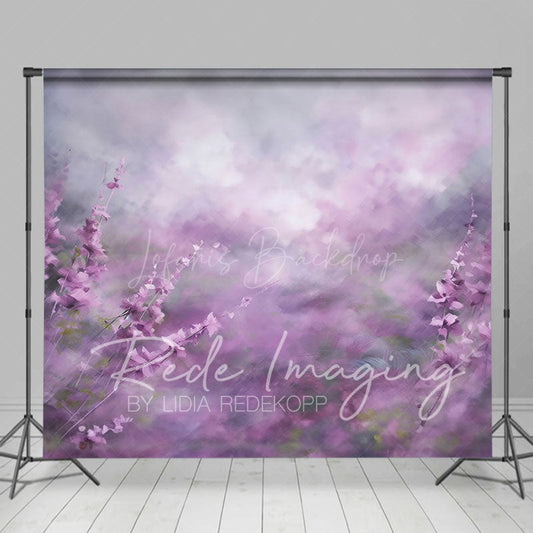 Lofaris Abstract Misty Elagant Purple Lavender Photo Backdrop
