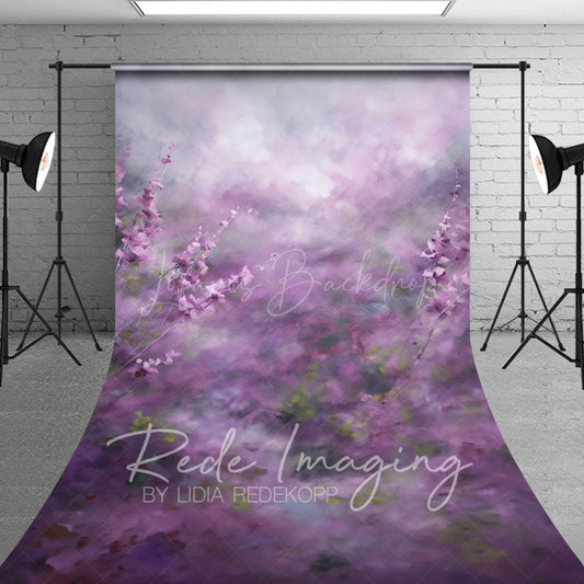 Lofaris Abstract Misty Elagant Purple Lavender Sweep Backdrop