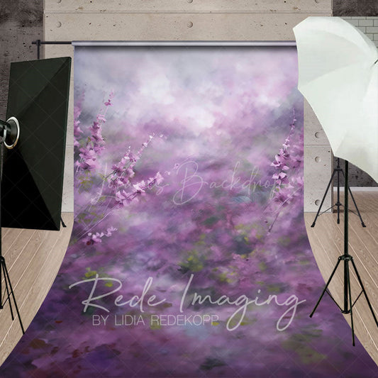 Lofaris Abstract Misty Elagant Purple Lavender Sweep Backdrop