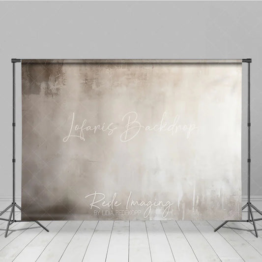 Lofaris Abstract Neutral Beige and Grey Texture Photography Backdrop Minimalist Portrait Studio Decor