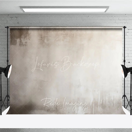 Lofaris Abstract Neutral Beige and Grey Texture Photography Backdrop Minimalist Portrait Studio Decor