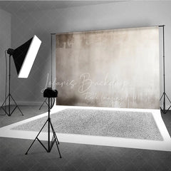 Lofaris Abstract Neutral Beige and Grey Texture Photography Backdrop Minimalist Portrait Studio Decor