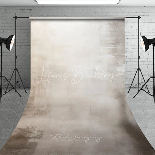 Lofaris Abstract Neutral Beige Sweep Backdrop Elegant Textured Fine Art Portrait Background