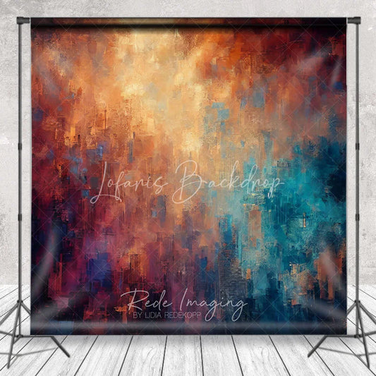 Lofaris Abstract Oil Painting Style Photography Backdrop Artistic Warm and Cool Tones for Professional Portraits