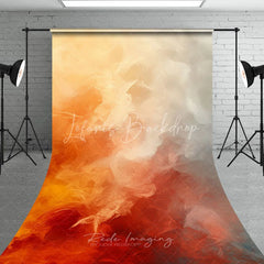 Lofaris Abstract Orange and Grey Smoke Sweep Backdrop Artistic Texture for Professional Portrait Photography