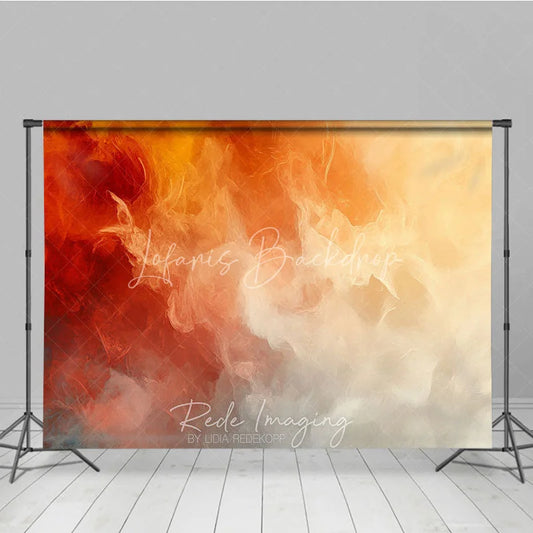 Lofaris Abstract Orange Red Yellow Gradient Photography Backdrop Warm Tones Artistic Photo Studio Background