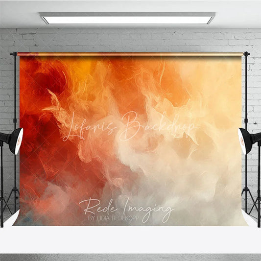 Lofaris Abstract Orange Red Yellow Gradient Photography Backdrop Warm Tones Artistic Photo Studio Background