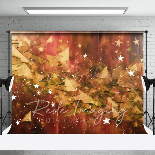 Lofaris Abstract Orange Stars Fine Art Photography Backdrop