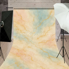 Lofaris Abstract Pastel Watercolor Texture Sweep Backdrop with Gold Veins for Elegant Photography and Events