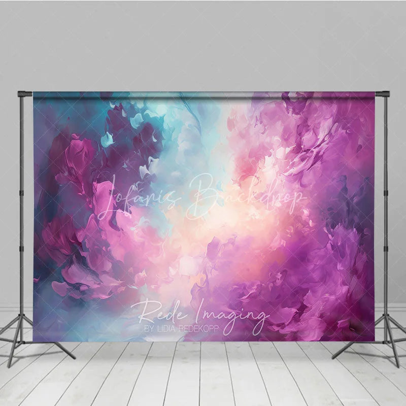 Lofaris Abstract Purple and Blue Oil Painting Photography Backdrop Artistic Textured Portrait Background