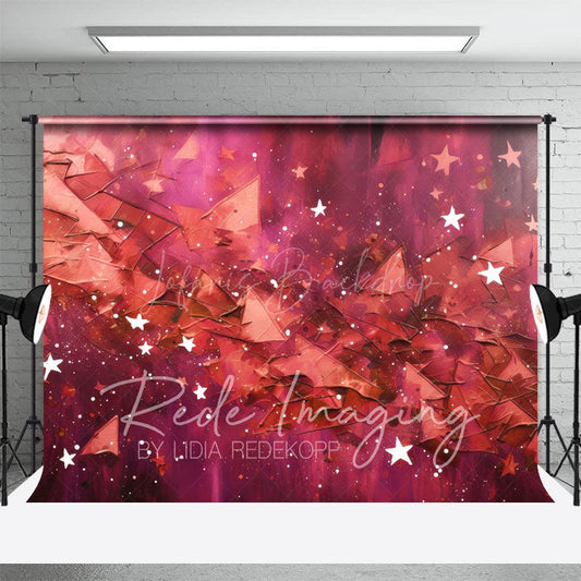 Lofaris Abstract Red Stars Fine Art Photography Backdrop