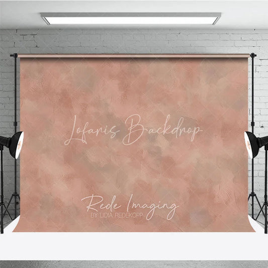 Lofaris Abstract Textured Dusty Rose Photography Backdrop Muted Terracotta and Gray Painterly Design for Professional Studio