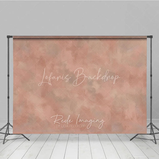 Lofaris Abstract Textured Dusty Rose Photography Backdrop Muted Terracotta and Gray Painterly Design for Professional Studio