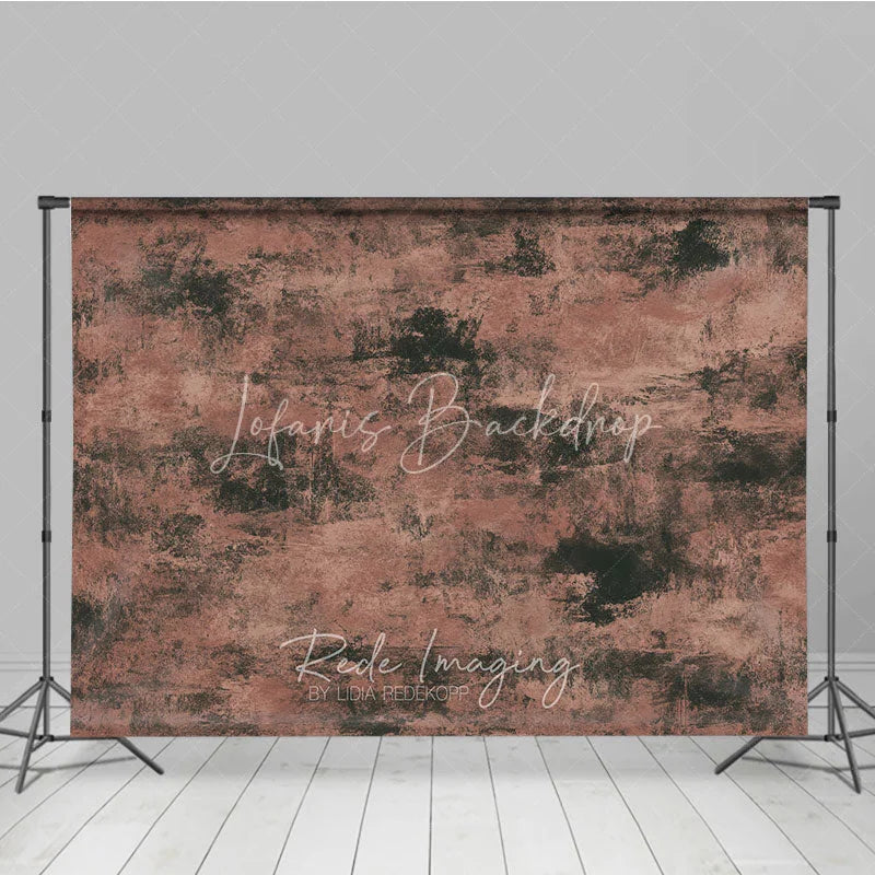 Lofaris Abstract Textured Photography Backdrop Distressed Reddish Brown and Dark Grey Tones Vintage Fine Art Style
