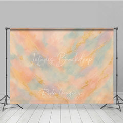 Lofaris Abstract Textured Photography Backdrop with Pastel Colors and Gold Glitter Accents Dreamy Painterly Design