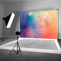 Lofaris Abstract Watercolor Gradient Photography Backdrop Soft Pastel Color Blur Photo Background Art Studio Texture Booth Prop