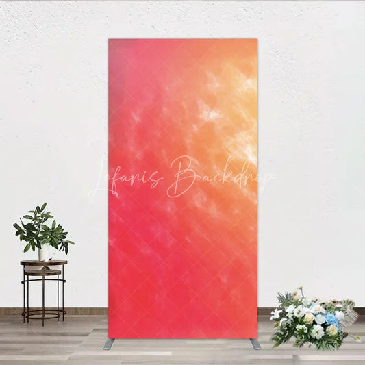 Lofaris Abstract Watercolor Gradient Rectangle Backdrop Red and Orange Sunset Style Birthday Party Photo Background