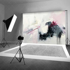 Lofaris Abstract White Grey and Pink Oil Painting Texture Backdrop Artistic Grunge Portrait Photography Background