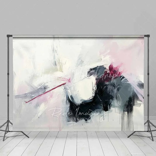 Lofaris Abstract White Grey and Pink Oil Painting Texture Backdrop Artistic Grunge Portrait Photography Background