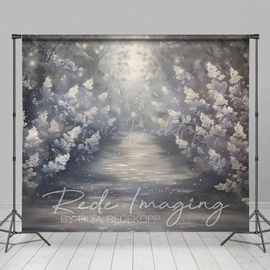 Lofaris Abstract White Misty Blossoms Photography Backdrop