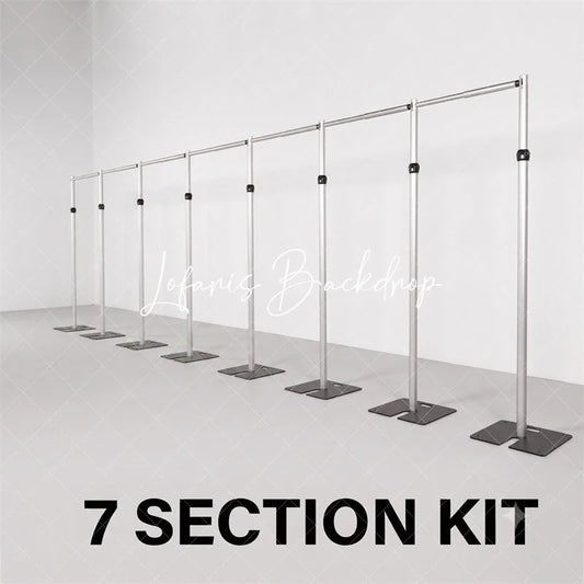 Lofaris Adjustable 70x10ft Pipe and Drape Stand Sturdy Metal Backdrop Frame for Events