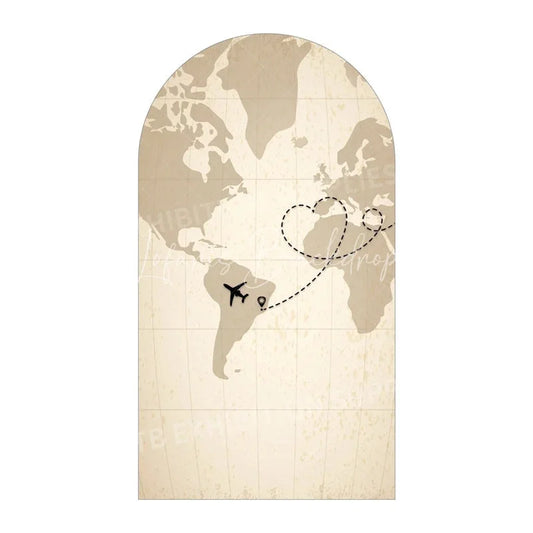 Lofaris Adventure Theme Baby Shower Arch Cover Hot Air Balloon Airplane Backdrop Travel Themed Nursery Decor for Boys