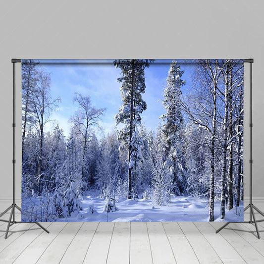 Lofaris After Snow Natural Forest Winter Scenery Backdrop