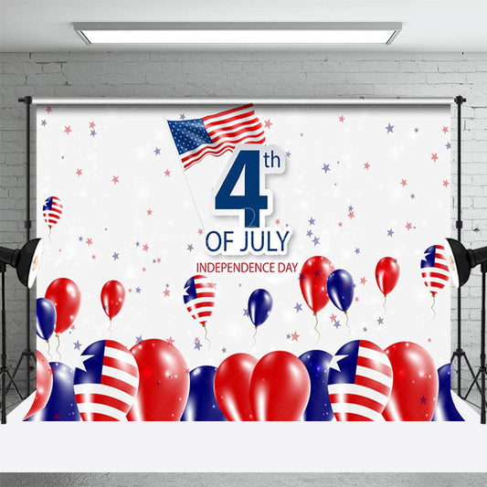 Lofaris American Flag Balloons Independence Day Backdrop