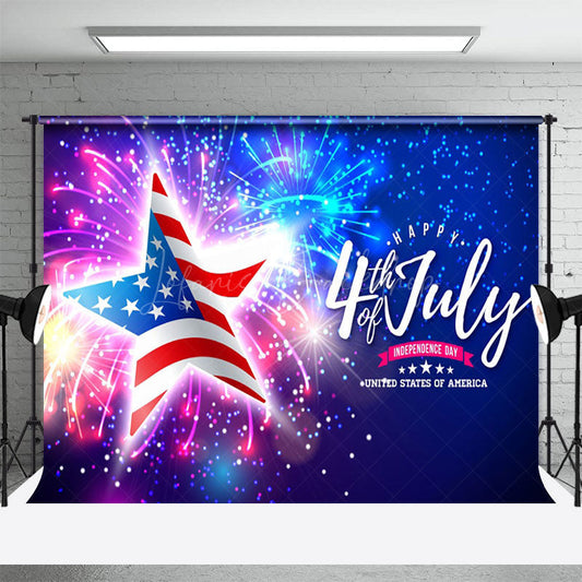 Lofaris American Flag Stars Celebration Holiday Backdrop