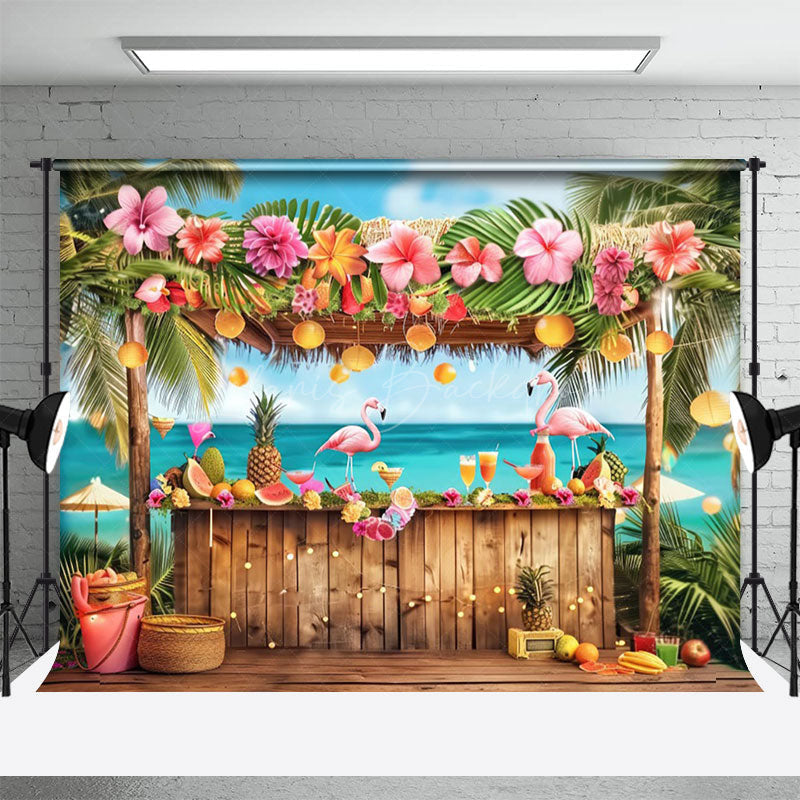 Lofaris Anchorage Bar Flamingo Hawaii Summer Vibe Backdrop