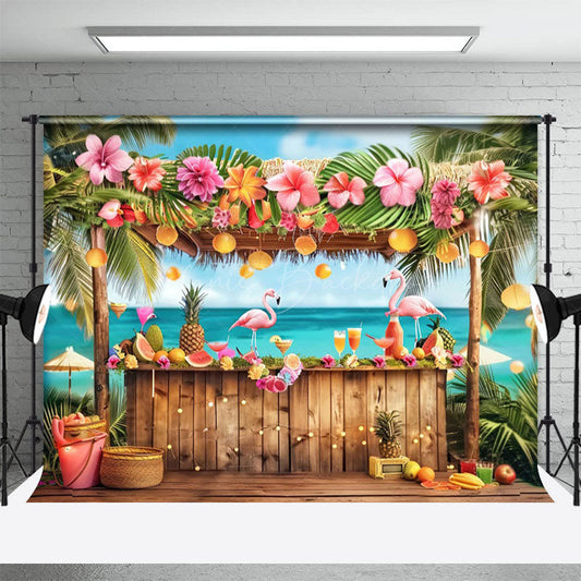 Lofaris Anchorage Bar Flamingo Hawaii Summer Vibe Backdrop