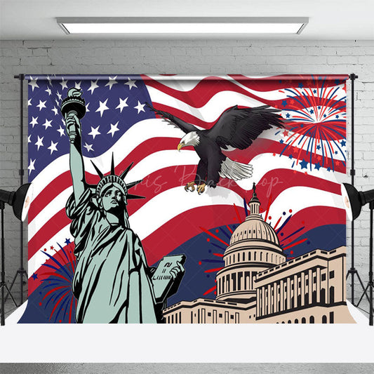 Lofaris Animation Effects Independence Day Photo Backdrop