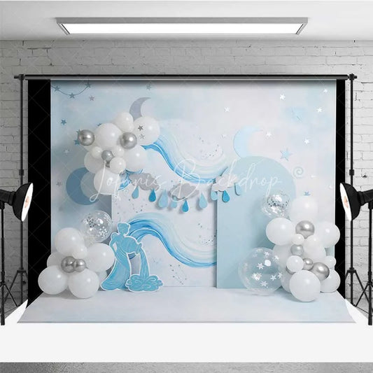 Lofaris Aquarius Zodiac Photography Backdrop Water Goddess and Blue Waves Birthday Background