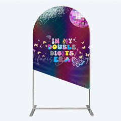 Lofaris Arch Backdrop In My Double Digits Era Groovy Disco Ball Butterfly Birthday Cover