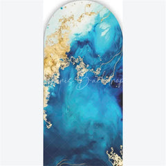 Lofaris Arch Backdrop Pink Marble Silver Glitter Abstract Fluid Art White Roses Cover