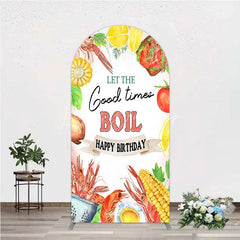 Lofaris Arch Backdrop Seafood Boil Birthday Summer Crawfish Lemon Good Times Cover