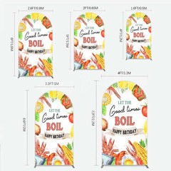 Lofaris Arch Backdrop Seafood Boil Birthday Summer Crawfish Lemon Good Times Cover