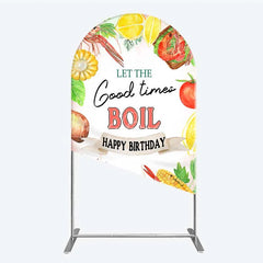 Lofaris Arch Backdrop Seafood Boil Birthday Summer Crawfish Lemon Good Times Cover
