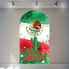 Lofaris Arch Backdrop Viva Mexico Flag Independence Day Cover Mexican Fiesta Eagle Emblem Chiara Wall Background Party Decor