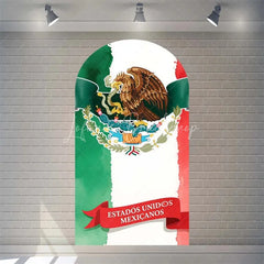 Lofaris Arch Backdrop Viva Mexico Flag Independence Day Cover Mexican Fiesta Eagle Emblem Chiara Wall Background Party Decor